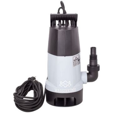 Pompa submersibila din plastic Wasserkonig SPMD5133, ape murdare, particule max. 30 mm, putere 400 W, debit 8000 l/h, inaltime refulare 5 m, flotor electromecanic